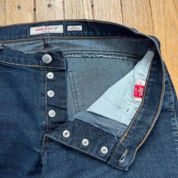 Vintage Y2K Miss Sixty Flare Jeans‎ Snap Buttons Nickolas Stretch Womens Size 34 - Picture 5 of 5